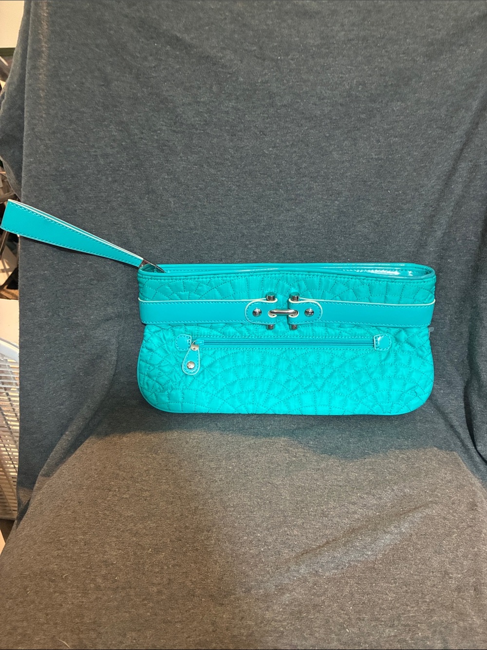 Vera Bradley Teal Quilted Wristlet Clutch